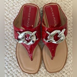 NWOB Donald J. Pliner Louise Sandals — Tomato Red